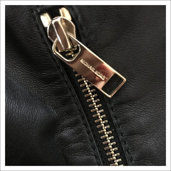 Michael for Michael Kors Faux Leather Bomber Jacket Sample  - Med - NWT  If new - Picture 7 of 10